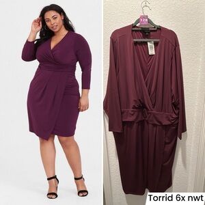 Torrid 6x surplice wrap dress nwt